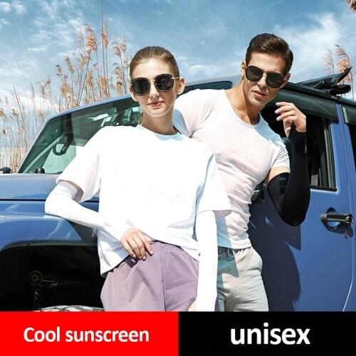 2Pcs/Pair Arm Sleeves Sports Safety Running Warmers Sun UV Protection Hand Sleeve Cover Cooling Warmer for Golf Cycling Fishing