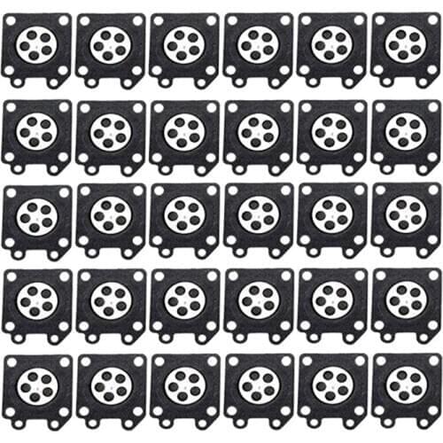 30Pcs Carburetor Parts Chainsaw Carburetor Membrane Pads For Zama Chainsaw Carburetor 2500/3800/4500/5200/5800 Accessories