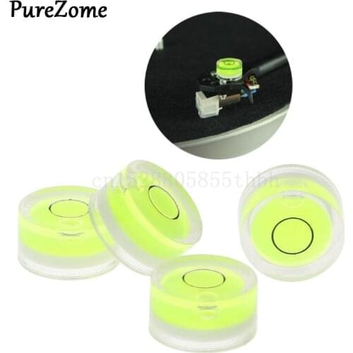 4Pcs/Bag 12x6MM Turntable Player Leveler LP Vinyl Record Spirit Bubble Degree Tonearms Set-up Level for Phono Cartridge Needle C