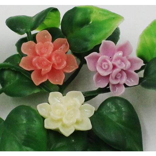 50pcs/lot Flat Back Resin Flower Clusters Cabochons Jewelry Fit Mobile Phone Hairpin Headwear DIY Accessories 19x19mm k04158