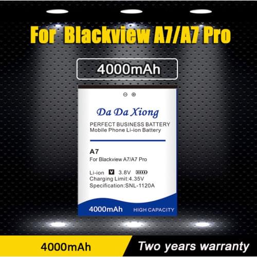 DaDaXiong 0 Cycle 4000mAh Battery For Blackview A7 A7 Pro High Quality Smart Phone Battery