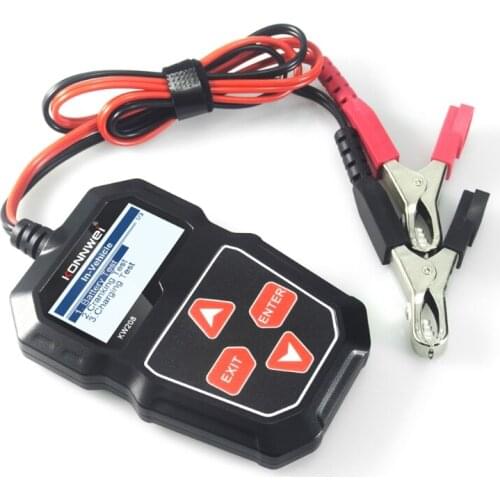 KW208 Car Battery Tester Charger Analyzer 12V 100-2000CCA Charging System Test Automotive Battery Capacity Tester