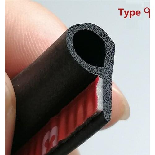 Shaped q Car Styling Stickers Seal Rubber Sealing Strip Car Door Seals Strips for Car Noise Insulation Soundproofing