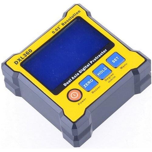 Digital Protractor Inclinometer Level Measure Box Angle Ruler Elevation Meter DXL360 Dual Axis Digital Angle Protractor