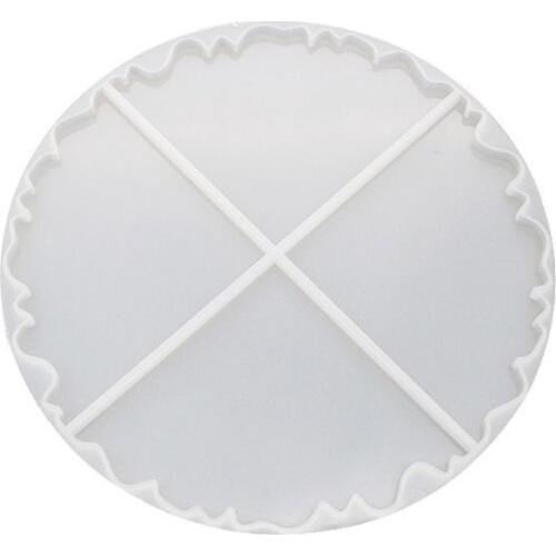 Irregular Wave Round Coaster Silicone Resin Mold Epoxy Resin Jewelry Making