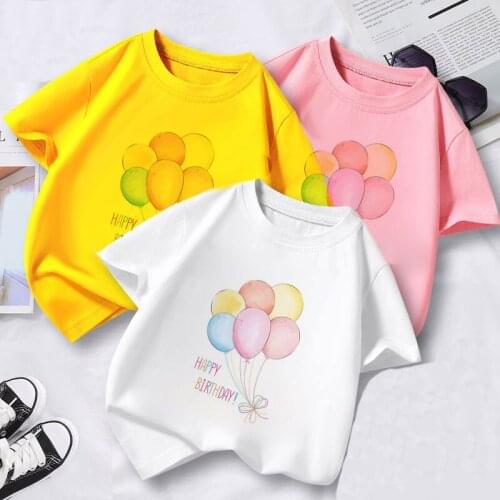 Balloon Boy Girl T-Shirt Fashionable And Interesting Harajuku Clothes 2021 Summer New Summer Childrens Clothes Aged 2-9