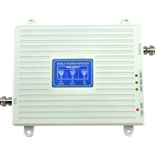 Hot sale 900mhz 1800mhz 2100mhz cell phone signal booster for 2G 3G 4G