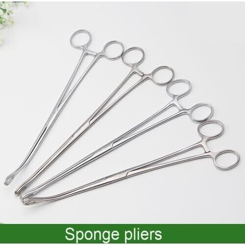 Sponge pliers stainless steel Oval forceps Clip dressing forceps Cotton pliers tool