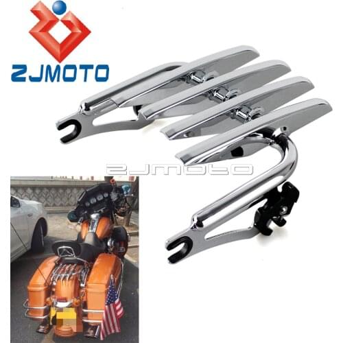 Chrome Motorcycle Steel Detachable Stealth Luggage Rack For Harley Touring Road King Street Glide Road Glide 2009-2015 Custom