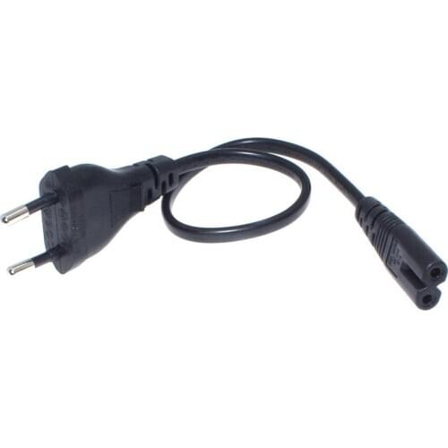 IEC 320 C7 Figure 8 To EU 2 Prong Plug AC Power Cord 30cm/50cm Copper Power Cable 2.5A 250V