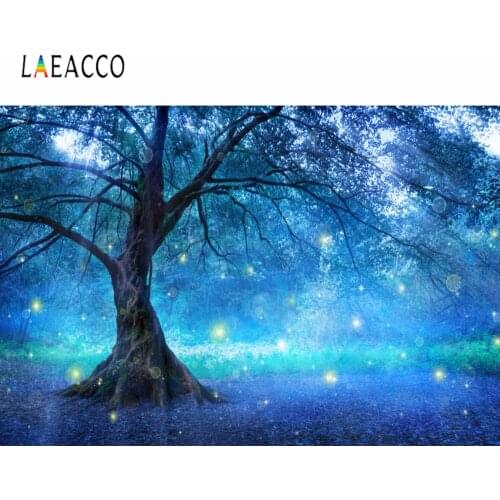 Laeacco Dreamy Light Bokeh Wonderland Scene Baby Newborn Photography Backdrop Seamless Photographic Studio Photo Background Wall