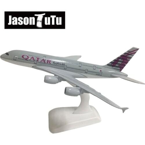JASON TUTU 20cm Qatar Airways Airbus A380 Airplane Model Plane Model Aircraft Diecast Metal 1/300 Scale Planes Factory Wholesale