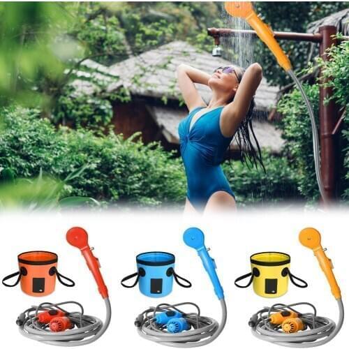 Hot 12V Universal Car Washer Shower Set Portable Electric Pump Outdoor Camping Travel Car Washer Hiking Pet Washer 20L Bucket