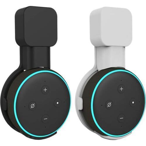 Outlet Wall Mount Stand Hanger for Alexa Echo Dot 3rd Bracket Holder Case Work with Echo Dot 3 Saving Space In Bedroom