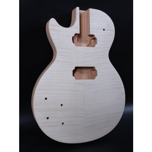 New Guitar Body DIY Electric Guitar Body Replacement Solid Wood Mahogany Maple wood Set in style #P90