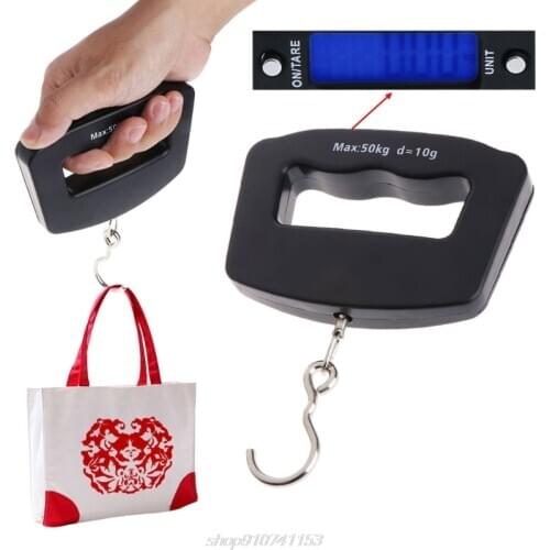 Portable Digital Hand-held Scale 50Kg Baggage Fish Hook Hanging Electronic Scale F23 21 Dropshipping