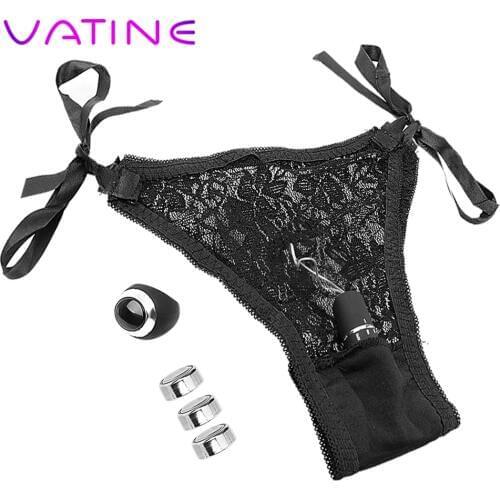 VATINE 10 Frequency Finger Ring Bullet Vibrator Wireless Remote Control Wearable Panty Vibrator for Woman Female Masturbation