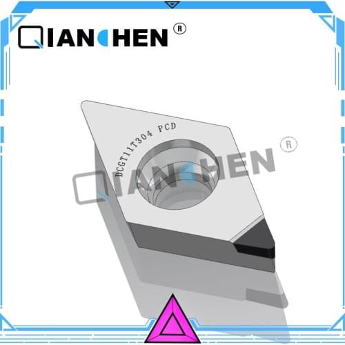 Ashley NEW 2PCS PCD/CBN Turning Inserts DCGT07 DCGT11 CNC PCD Diamond Inserts For Lathe Tools