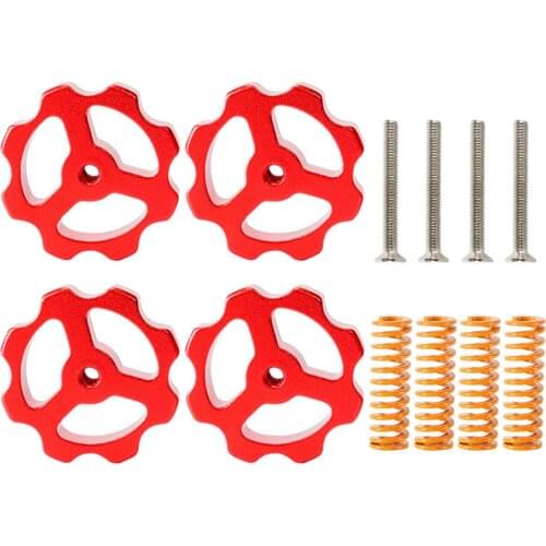 12pcs CR10 M3/4 Heatbed Leveling Nuts Screw Spring Knob Kit 3D Printer Accessories for Ender Adjustment Calibration Platform