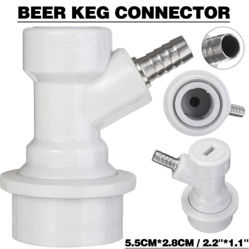 4pcs/lot 1/4" Homebrew Ball Lock Keg Disconnect Liquid and Gas Barbed Black White Straight&Thread Connector Bar Beer accessory