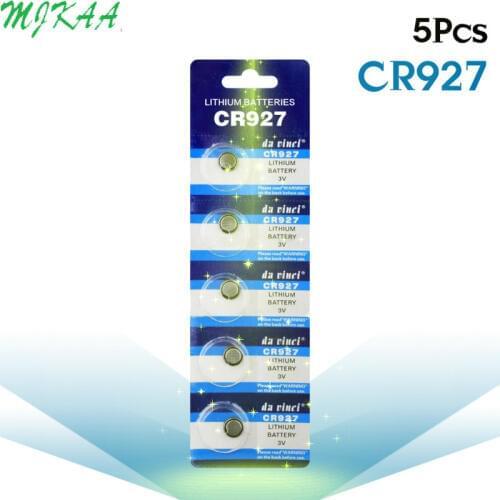 5pcs/pack CR927 Lithium Li Ion Button Coin Cells Batteries 927 DL927 BR927 CR927-1W ECR927 5011LC KCR927 LM927 Bateria