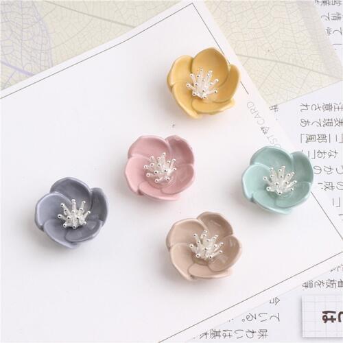 6pcs Korea Makes Money Diy To Act The Role Ofing Accessories Drip Oil Alloy Pendant Earring Hair Act The Role Ofing Core Flower