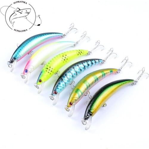 6Pcs/Lot 9.5cm/9g Crankbait Minnow Lures Fishing Hard Baits Artificial Curved Plastic Pesca Isca Wobbler For Fishing
