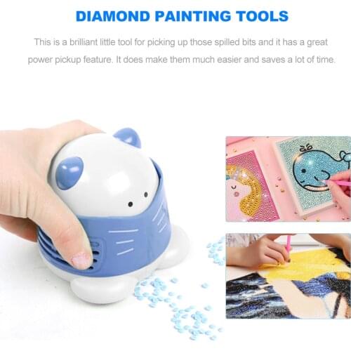 Diamond Painting Accessories Cross Stitch Embroidery Tools Mini Desktop Vacuum Cleaner Small Cleaning Machine Clean Drill Tool