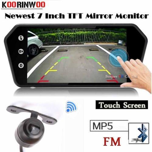 Koorinwoo Wireless Car Monitor Digital Touch Screen USB Bluetooth MP5 Player Explorer Car Rear view Camera Parking Assistance