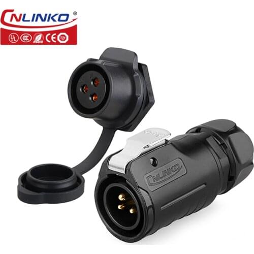 Cnlinko Male Plug Female Socket 2pin 3pin 4pin 5pin Aviation Power Connector 7 9 12 Pins Signal Panel Electric Cable Connectors
