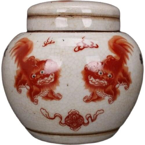 Jingdezhen Qing Qianlong pastel Taishi Shaobao tea pot storage porcelain collection ornaments
