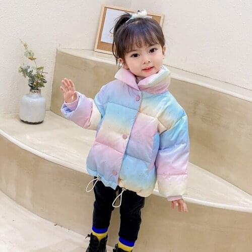 Girls Babys Kids Coat Jacket Outwear 2021 Down Thicken Warm Winter Autumn Top Cotton Teenager Fleece Childrens Clothing