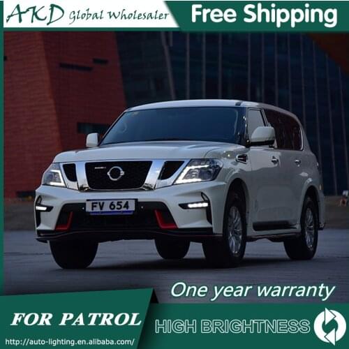 Headlights For Car Nissan Patrol Y62 2010-2019 DRL Daytime Running Lights Head Lamp LED Bi Xenon Bulb Fog Lights Car Accessories