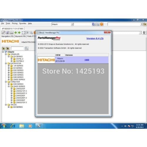 Hitachi PartsManager Pro 2016