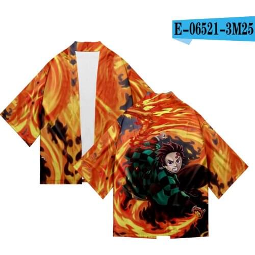 New Anime Demon Slayer Kimetsu no Yaiba 3D Printing Japanese Kimono Haori Yukata Cosplay Women/Mens Summer Casual Cool Cardigan