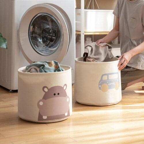 Picnic Basket Stand Laundry Basket Cartoon Toy Storage Box Super Large Bag Cotton Washing Dirty Clothes Big Basket Organizer