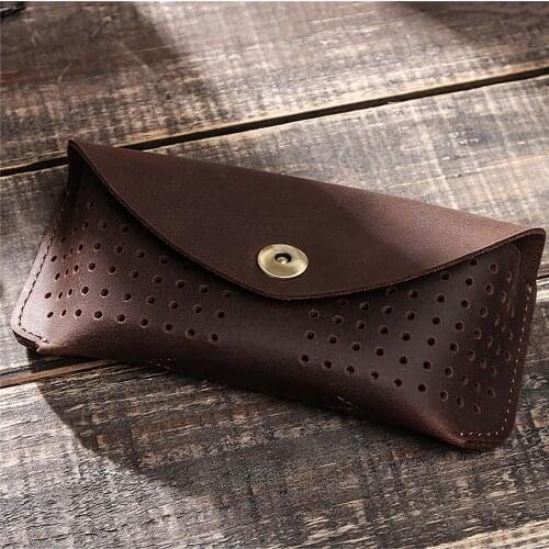 Leather Storage Bag for Sunglasses Portable Glasses Protective Cover Holder Bag Eyeglasses Protector Pouch Case
