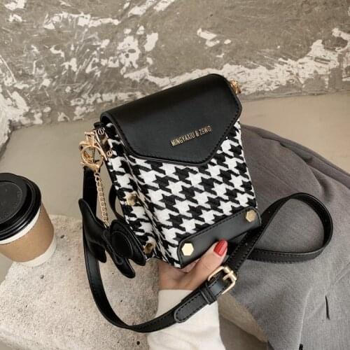 Fashion Plaid Autumn Winter Mini Mobile Phone Bag Crossbody Bag Famous Design Women Small Shoulder Bag Female Handbag Coin Purse