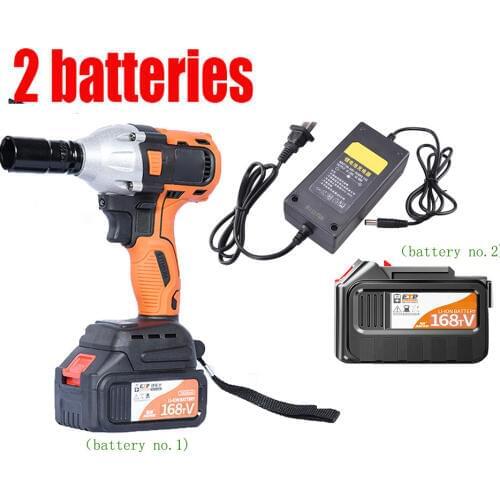 Powerful Impact Wrench Electric Wrench, Long Standby High Torque Rechargeable Cordless Lithium Battery Wrench