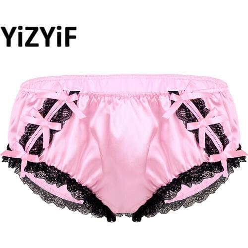 Gay Men Swimwear Underwear Low Rise Stretchy Bikini Swimming Suit Jockstrap Satin Lingerie Sissy Briefs Underpants Male Panties