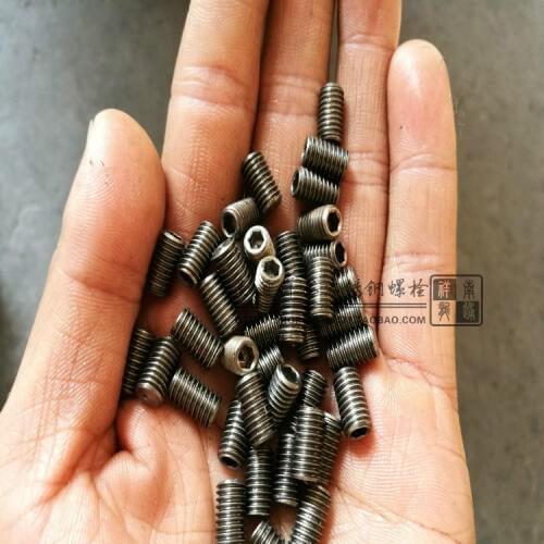 New 50pcs GR2 Titanium Ti M5x12 M5 thread 12mm m5*12 length Hex Socket Titanium Set Screw Titanium fastening screws