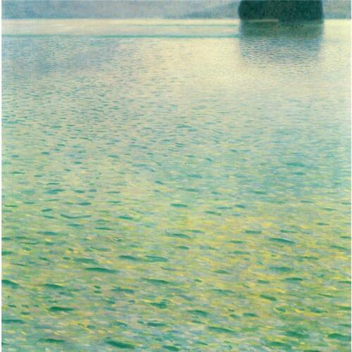 Handmade oil painting reproduction Island in the Attersee by Gustav Klimt