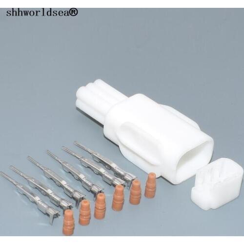 Shhworldsea 0.6mm 6p auto wiring housing plug waterproof electronic cable connector 6188-0706