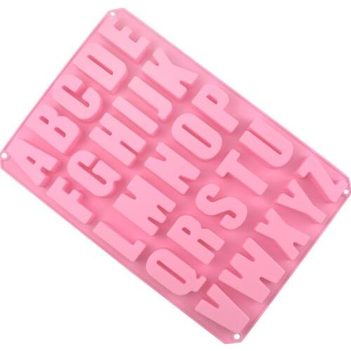 Silicone Large Alphabet Ice Chocolate Letter Mould Stencil Cake Jelly Cupcake Baking Mold