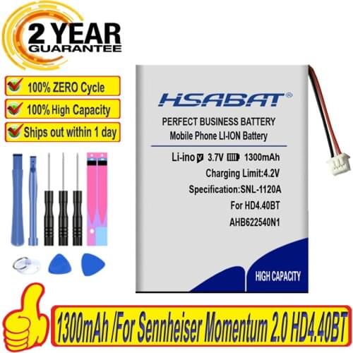 Top Brand 100% New AHB622540N1 AHB622540PCT-02 Battery for Sennheiser Momentum 2.0 HD4.40BT HD 4.50BTNC Urbanite XL Batteries