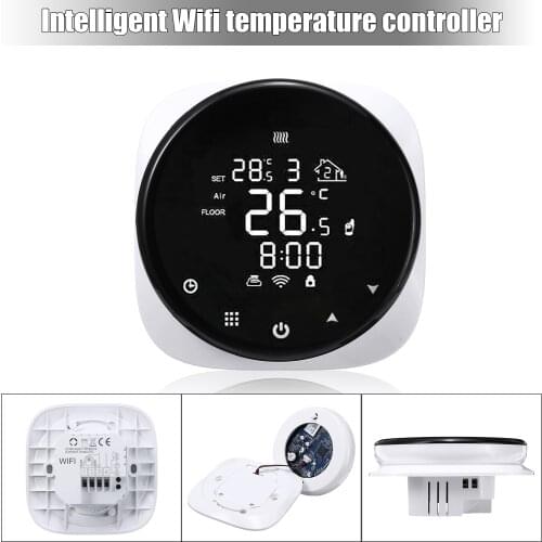 Wifi Circular Water Underfloor Heating System Boiler Thermostat Floor Heating Water/Gas Boiler Digital Temperature Controller