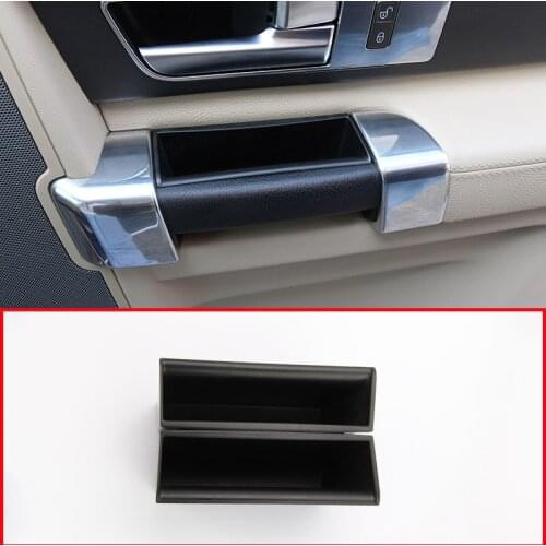 Black Front and Rear Row Door Storage Box For Land Rover Discovery 4 LR4 2010-2016 Side Door Phone Holder Tray Car Accessories