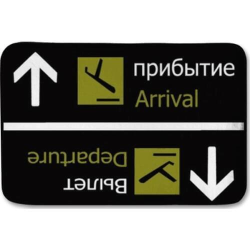 Funny Door Mats Aircraft Arrival Departure Indoor Outdoor Entrance Decor Doormat Custom Rubber Anti-slip