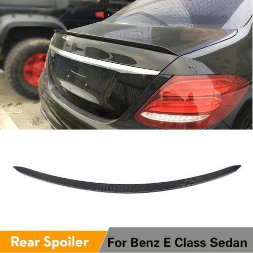 Rear Trunk Spoiler Boot Wing Lip For Mercedes-Benz E Class W213 E250 E300 E43 E63 AMG Sedan 4 Door 2016 2017 Carbon Fiber / FRP
