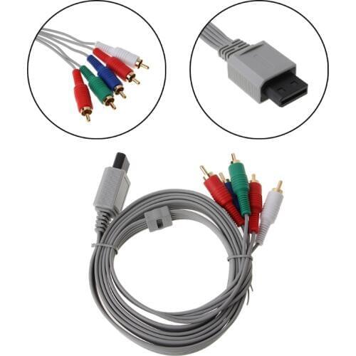 1.8m Component 1080P HDTV AV Audio 5RCA Adapter Cable Cord Wire For Nintendo Wii Console